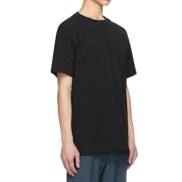 Helmut Lang Seam Detail Rib T Shirt in Black - Picture 3 of 10